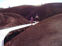 Summer and Diana on boardwalk at Painted Hills